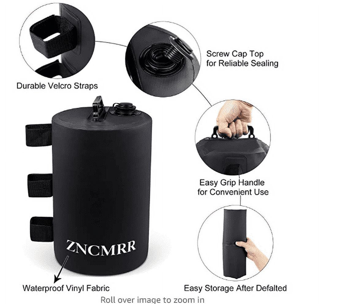 Black PVC Canopy Water Weight Bags 4 Pack S585633