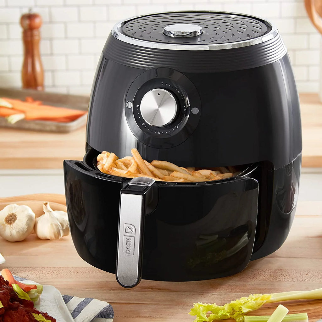 Deluxe Electric Air Fryer Oven Cooker, 6 Quart, Aqua & Mini Rice Cooker Steamer with Removable Nonstick Pot, Aqua S632084