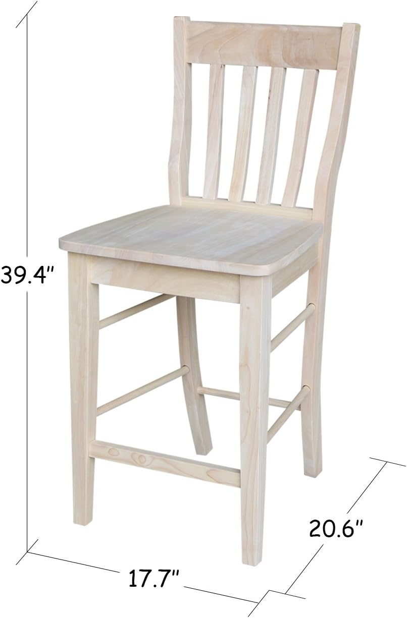 Cafe Stool, 24-Inch SH, Unfinished M3783