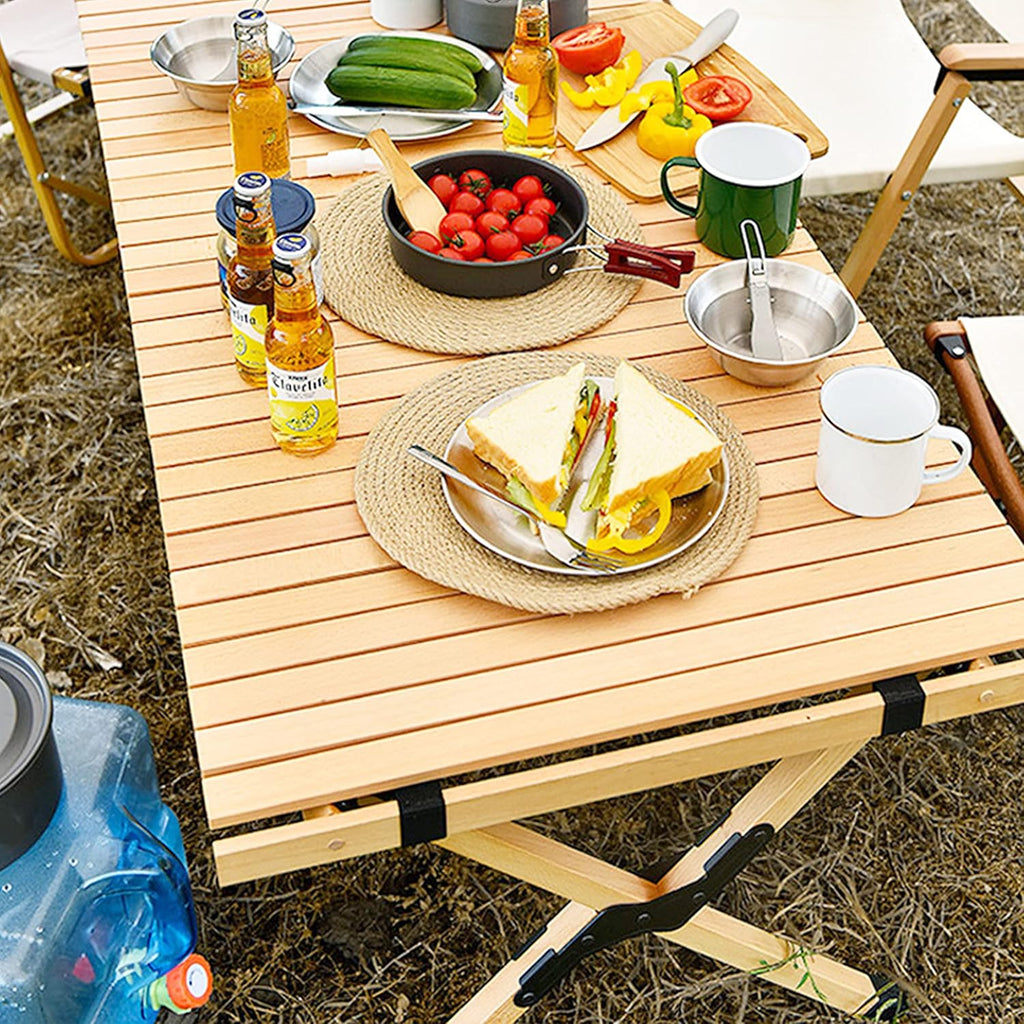 Portable Folding Wooden Picnic Table with Carry Bag A6342