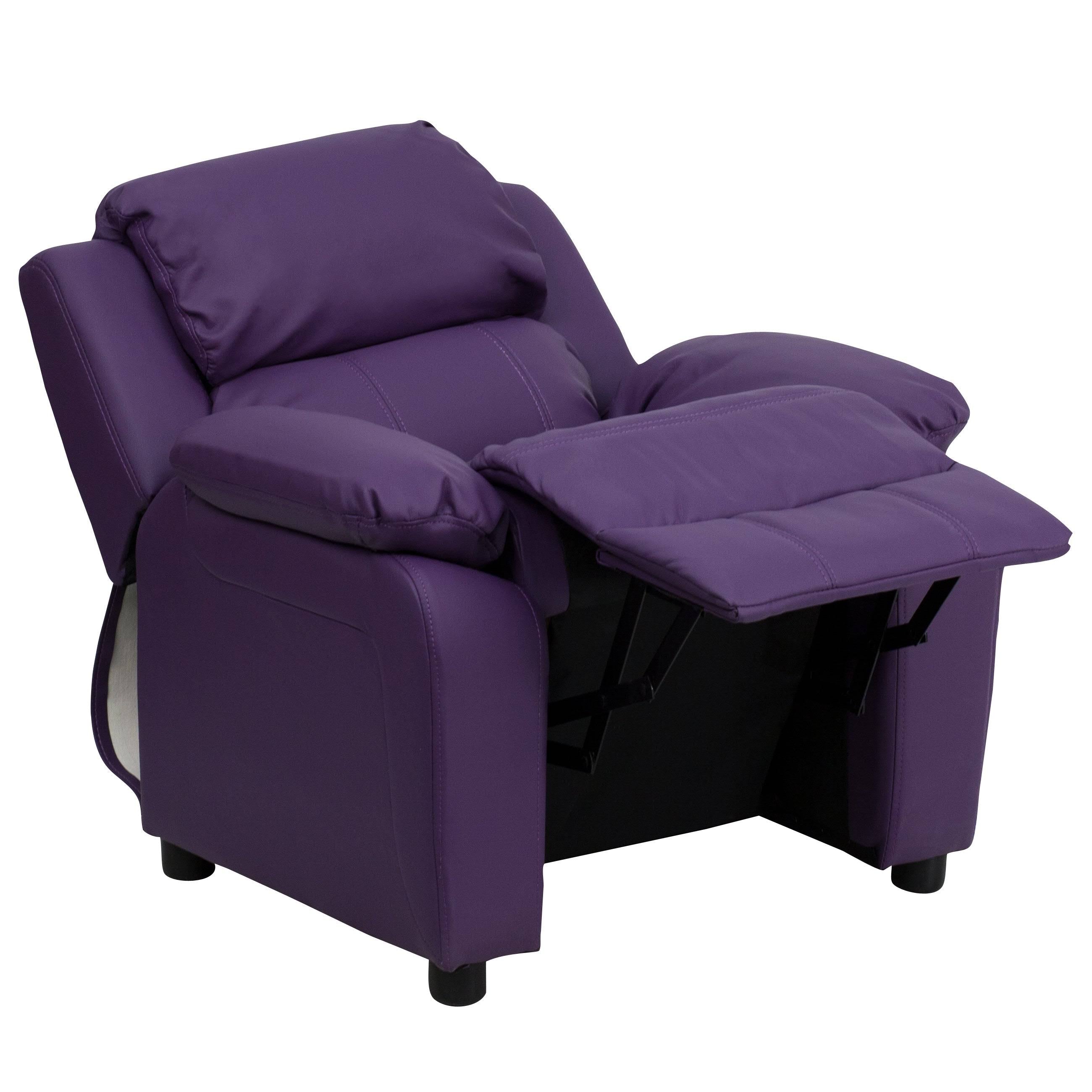Pink Vinyl Upholstered Recliner P5426