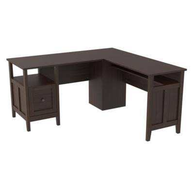 Gray L-Desk with Storage M1030