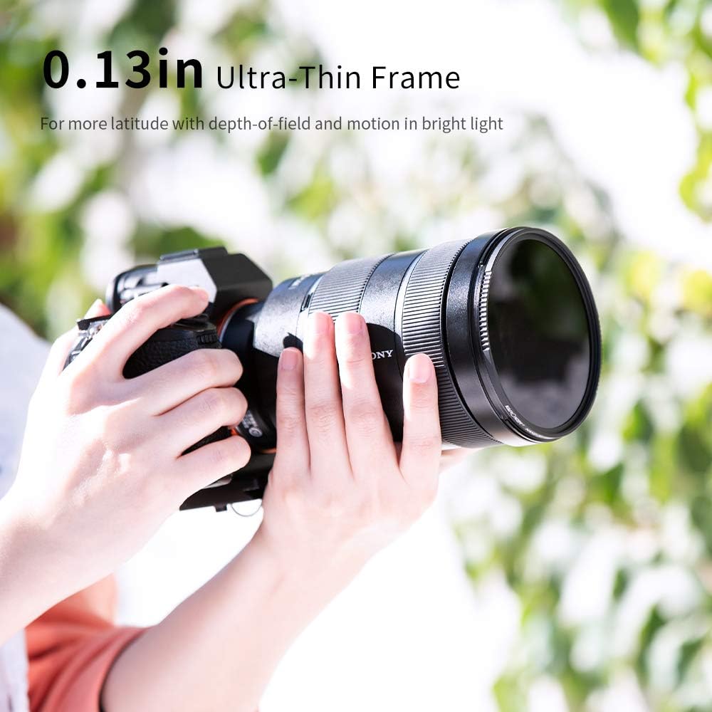 82mm Fixed ND Lens Filter Kit, Neutral Density ND4 ND8 ND64 ND1000 Filter Set with 4-Filter Pouch W297125