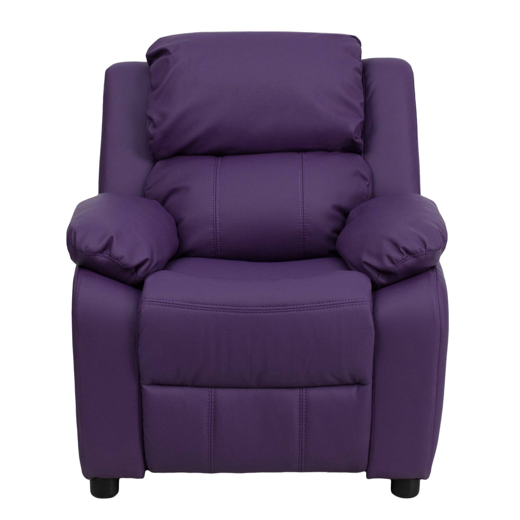 Pink Vinyl Upholstered Recliner P5426