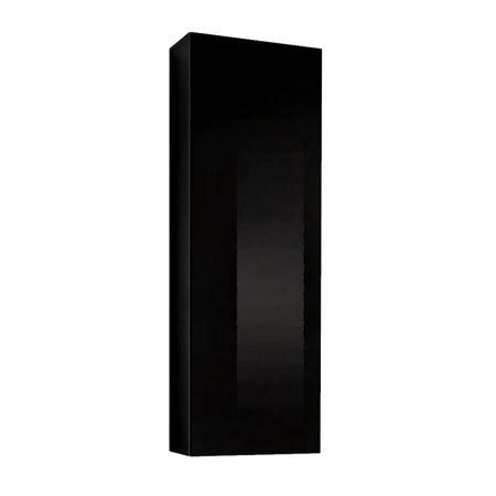 Black Wall Mounted Floating Bookcase Cabinet G3862