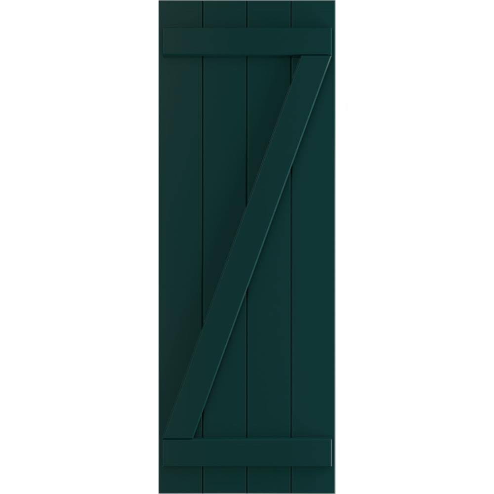 Thermal Green PVC Board and Batten Shutters, Per Pair X255866