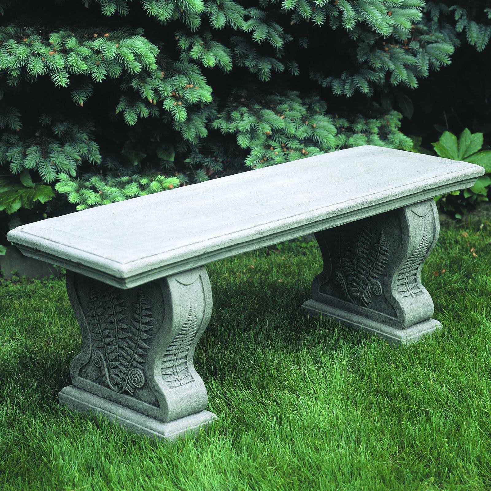 Antique Cast Stone Garden Bench W211764