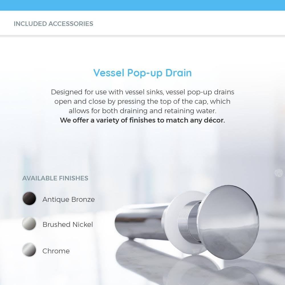 Vitreous China Circular Vessel Bathroom Sink with Faucet and Overflow J12212