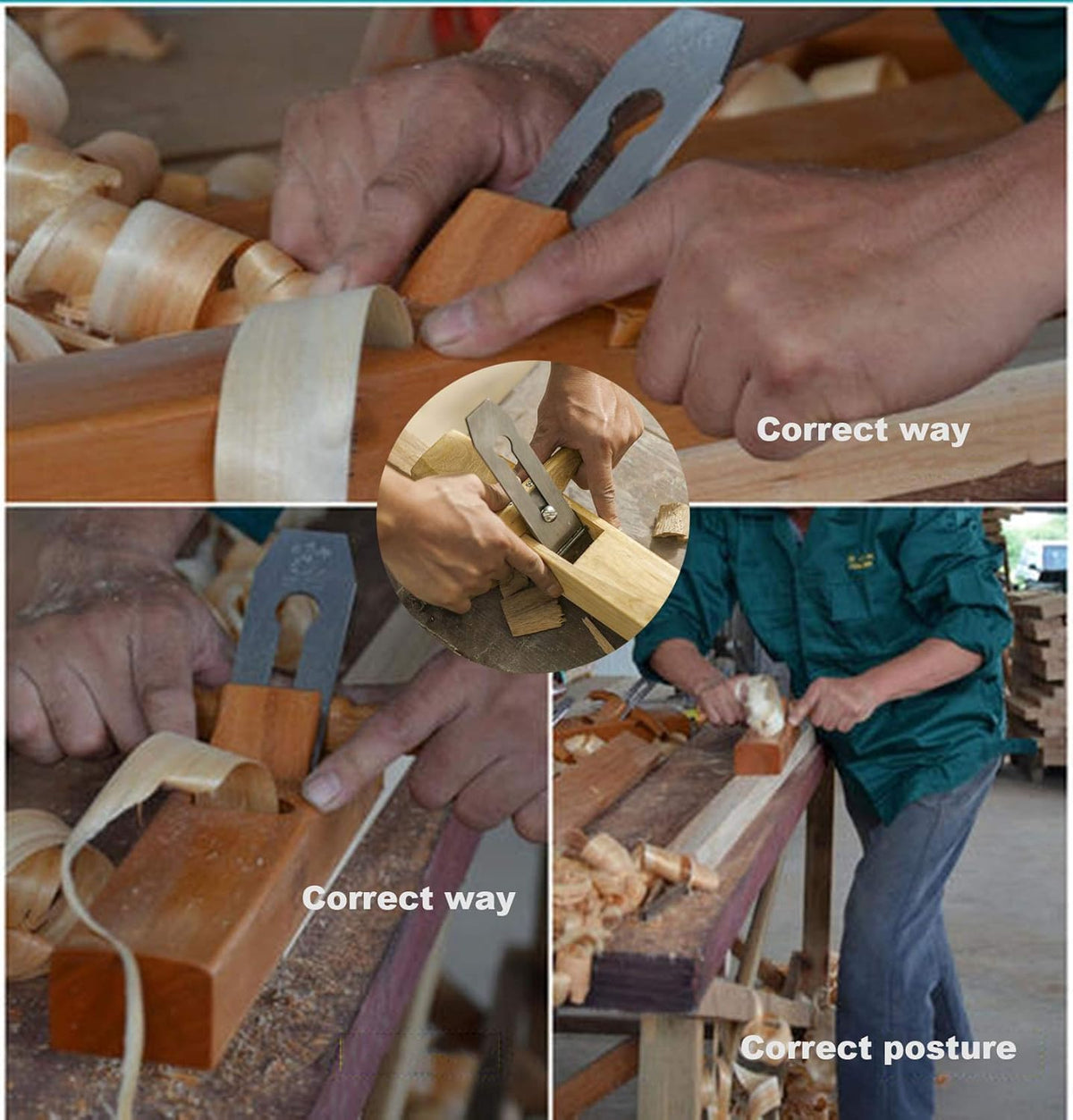 Woodworking Plane Hand Planer Wood Planer Pack of 2 C8058
