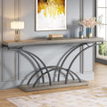70.9 Inch Gray Console Table with Wood Tabletop H121