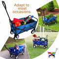 Blue Collapsible Outdoor Utility Wagon Cart Z7660