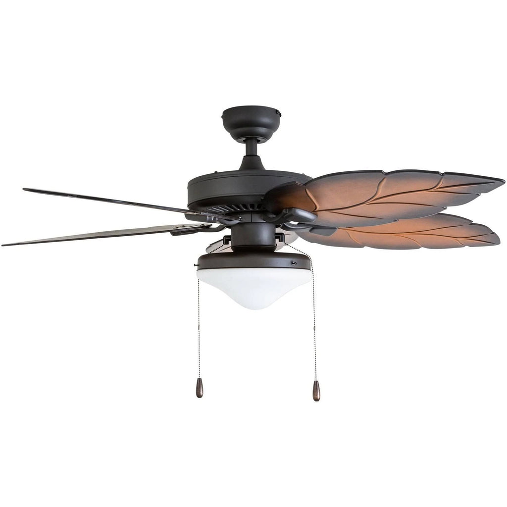 Tropical Aged Bronze Mocha Globe Ceiling Fan with 3-Speed Remote (52-inch) S939