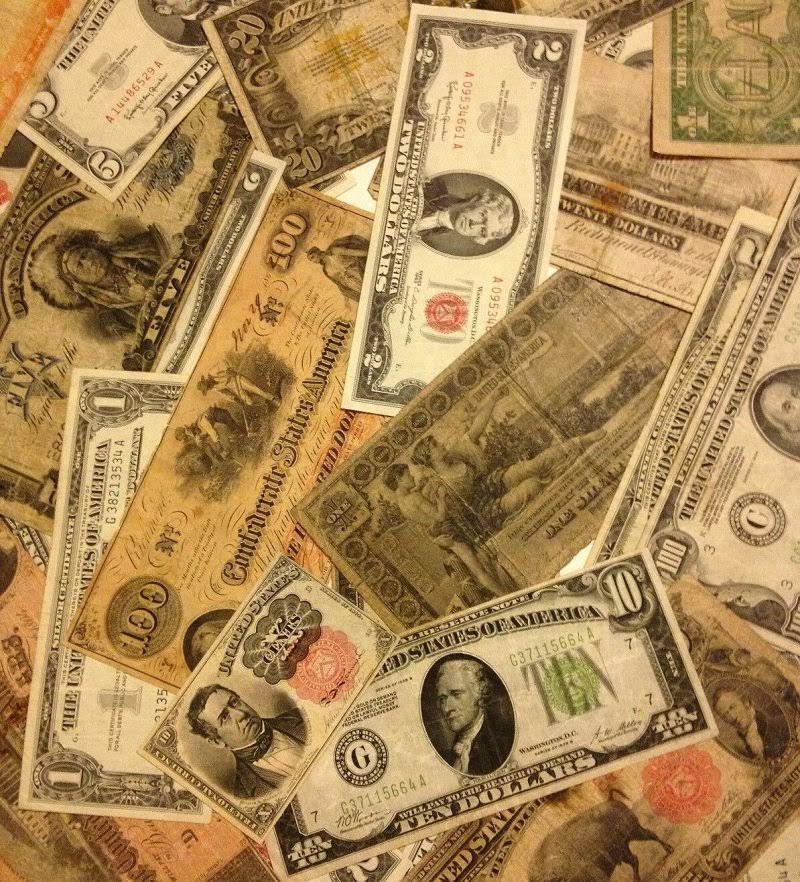 Old Currency Gold Silver Certificate Large Small B375