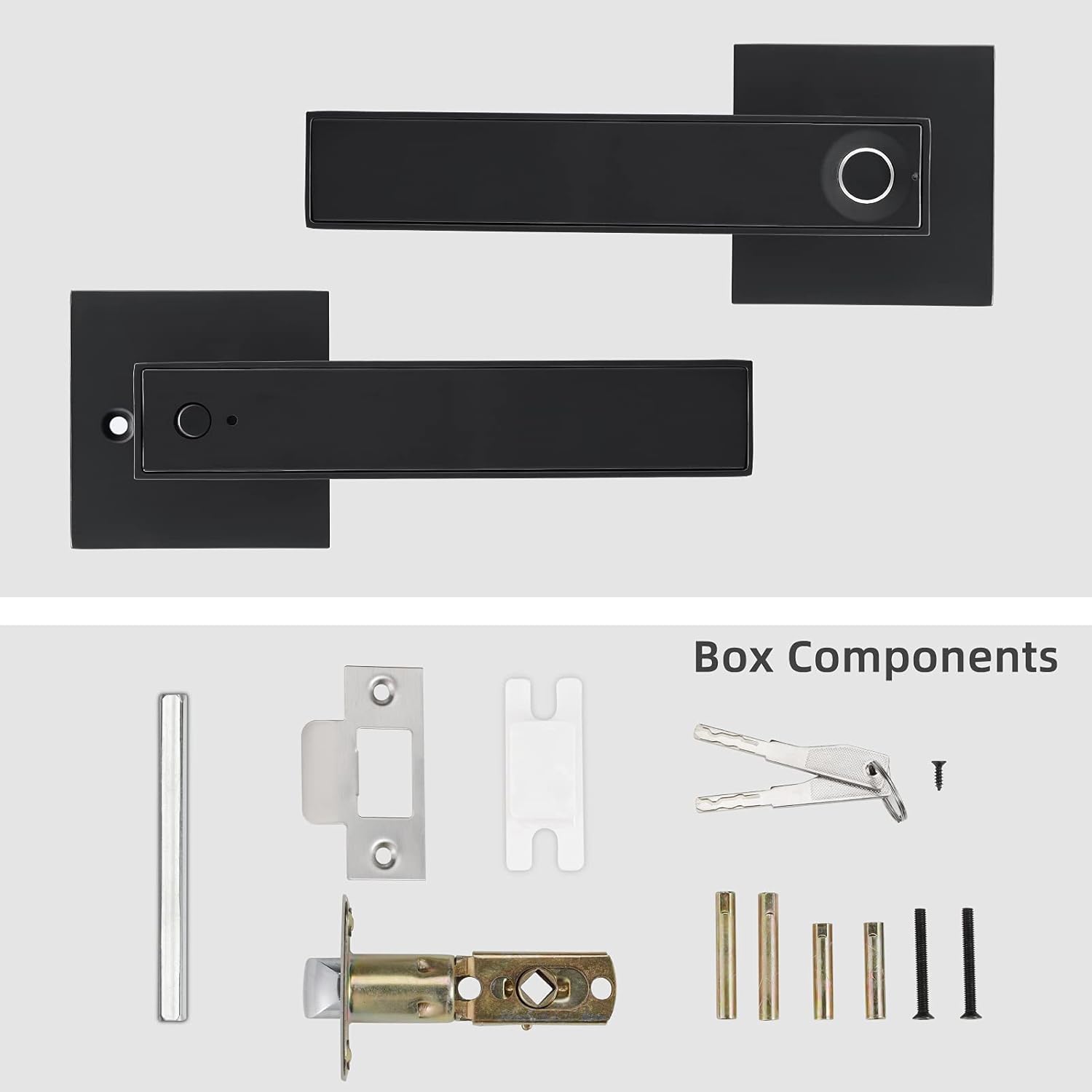 Black Pack of 2 Keyless Fingerprint Door Lock O504