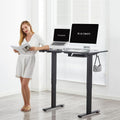 48 x 24 Inch Electric Height Adjustable Standing Desk with Black Table Top O4667