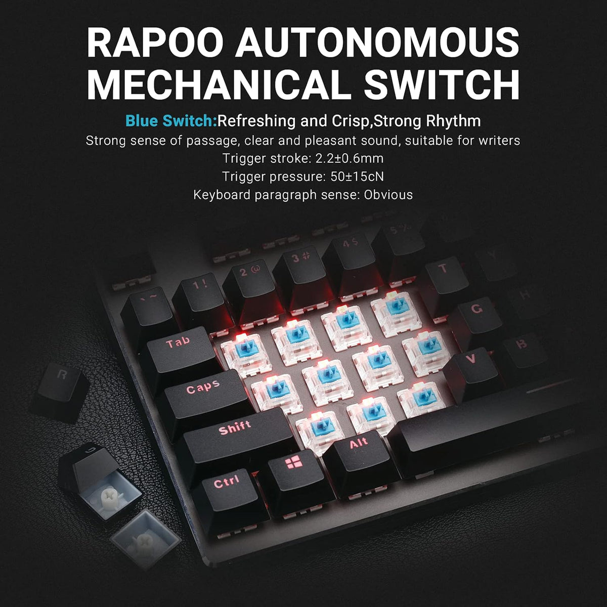 V700RGB LED Alloy Backlit Wired Mechanical Gaming Keyboard with Blue Switches, Braided Fiber Cable, Pack of 2 Y35436