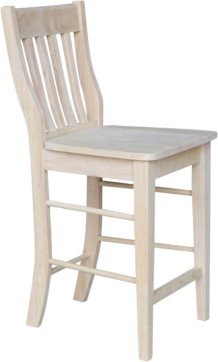 Cafe Stool, 24-Inch SH, Unfinished M3783
