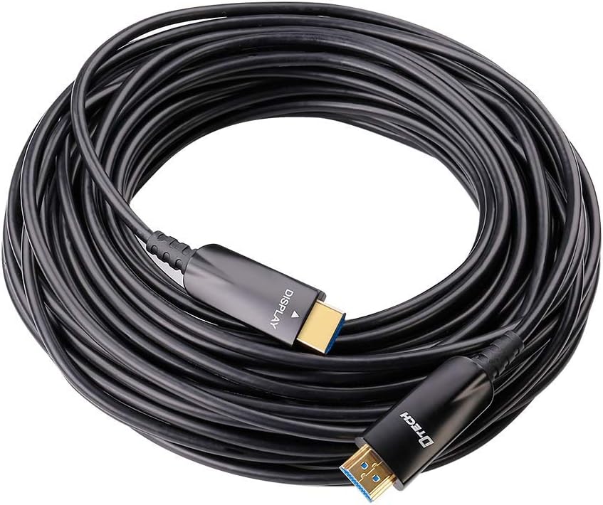 75ft Fiber Optic HDMI Cable 4K 30Hz 1080p 60Hz Black Pack of 2 O71736