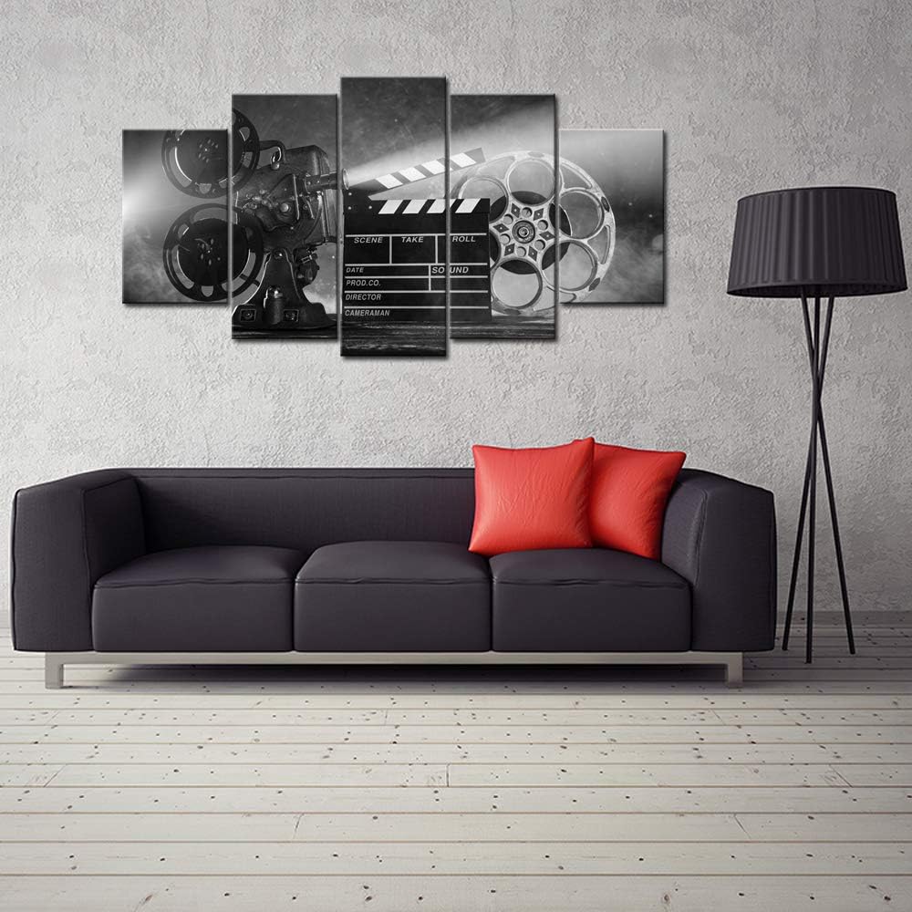 Large 5 Piece Canvas Wall Art Black and White Pictures Ready to Hang K5790