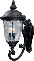 Carriage House Traditional Early American DC Cast Aluminum Outdoor Wall Sconce, 3-Light 120 Total Watts, 27H x 13W, Oriental Bronze Z1567