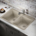 Slate Double Basin Drop-in Kitchen Sink O62954