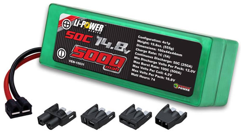 50C 4S 5000mAh 14.8V Hard Case Lipo Battery X4034