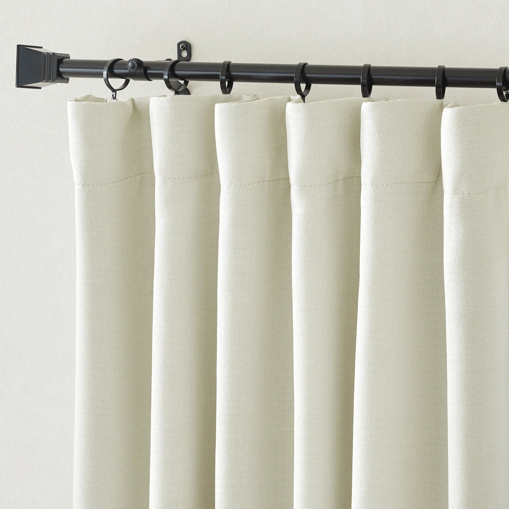 Faux Linen Blackout Curtains 102 inches Long 50" Wide 2 Panels Pinch Pleated Thermal Insulated N35941