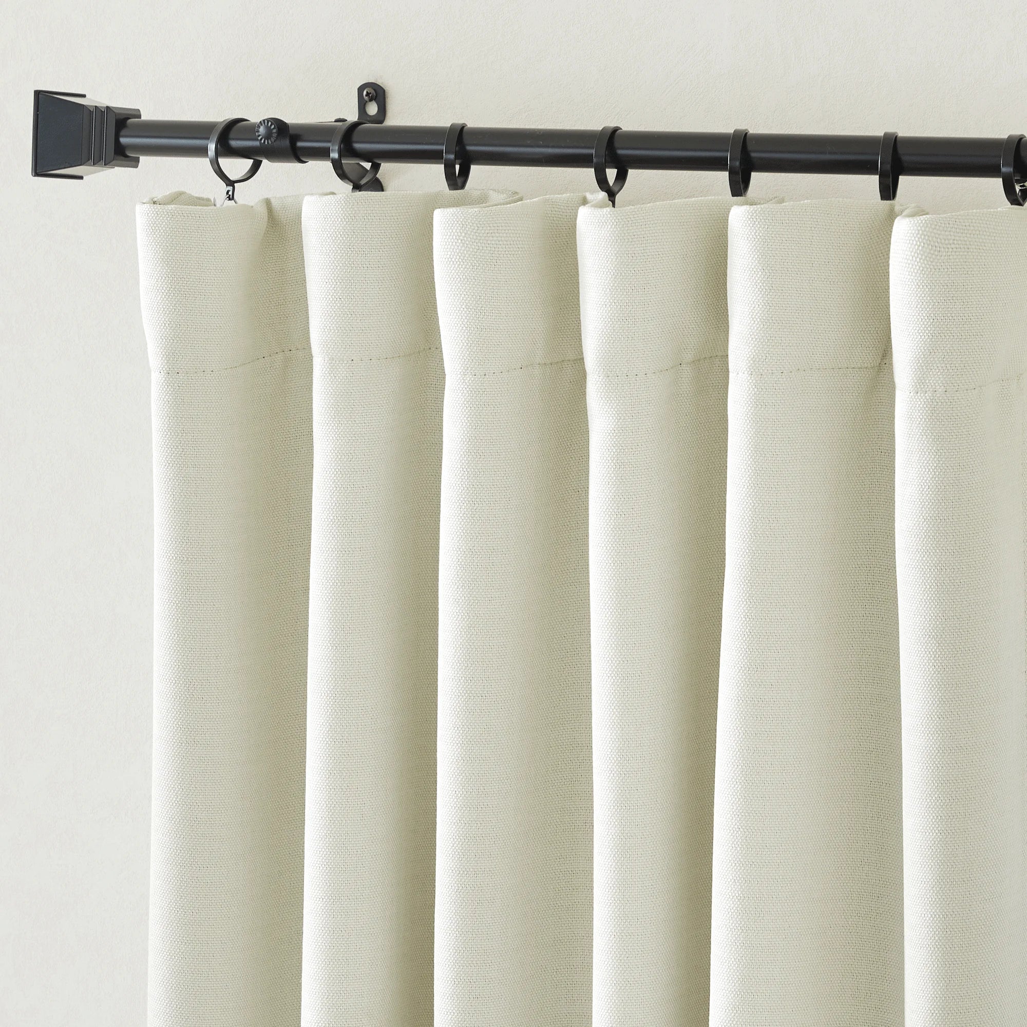 Faux Linen Blackout Curtains 102 inches Long 50" Wide 2 Panels Pinch Pleated Thermal Insulated N35941