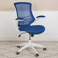 Blue Mesh Ergonomic Task Office Chair with White Frame Z70366