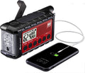 Red/Black Emergency Crank AM/FM Radio with Flashlight Q88204