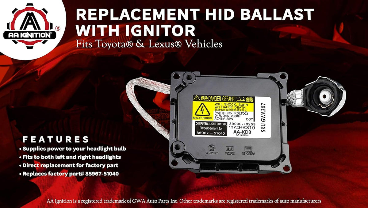 Pack of 2 Xenon Headlight Control Unit M278038