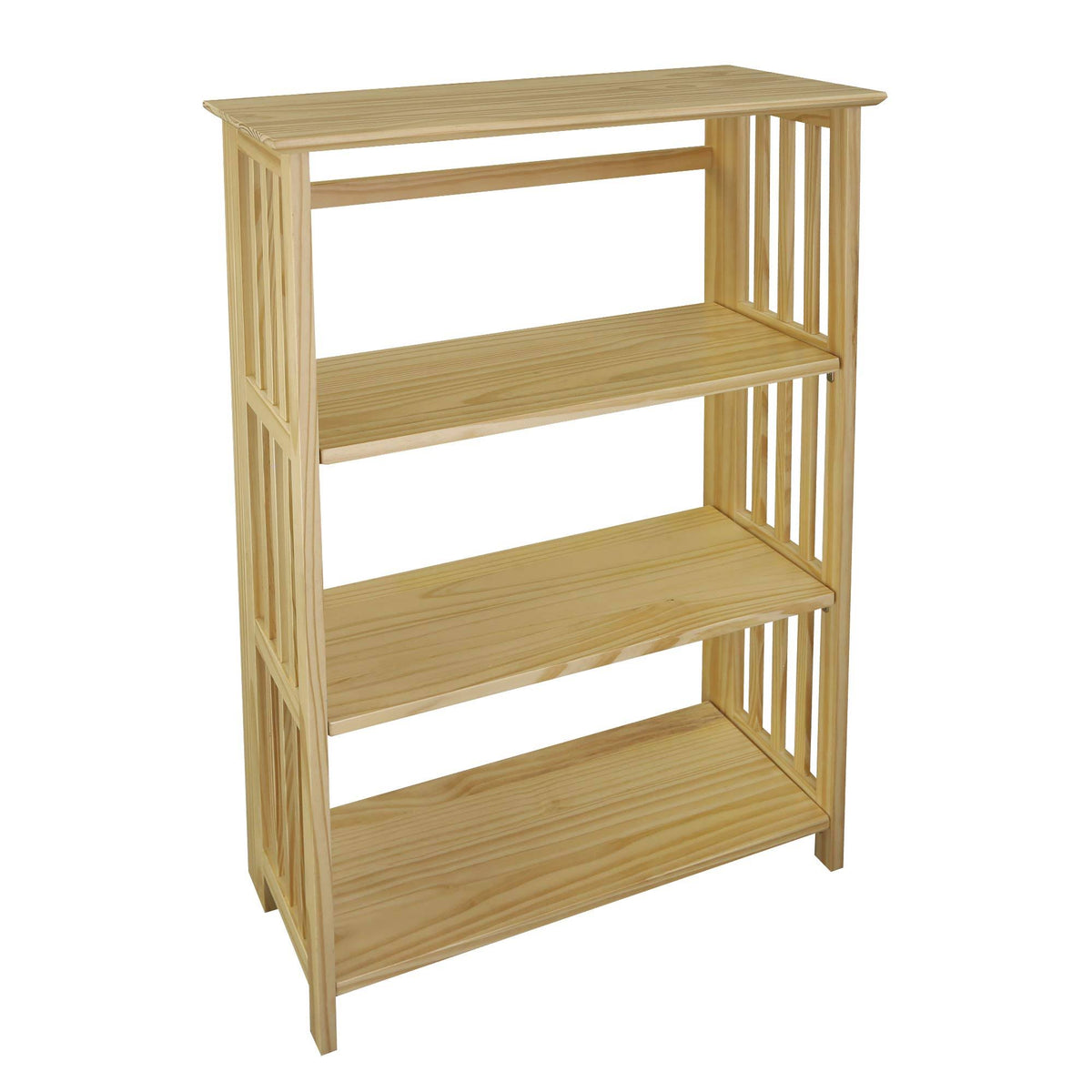 Natural 4-Shelf Folding Bookcase P73265