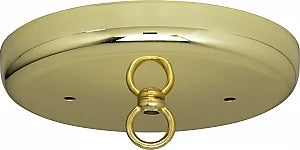 Brass Canopy Kit Diameter 5in Center Hole 7/16in Bar Holes 2-8/32 L1112