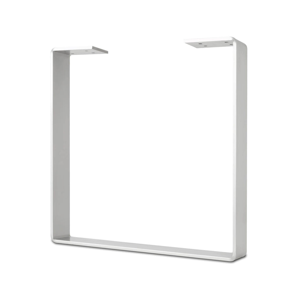 White U-Shape Flat Bar Table Leg and Bench Base A54743