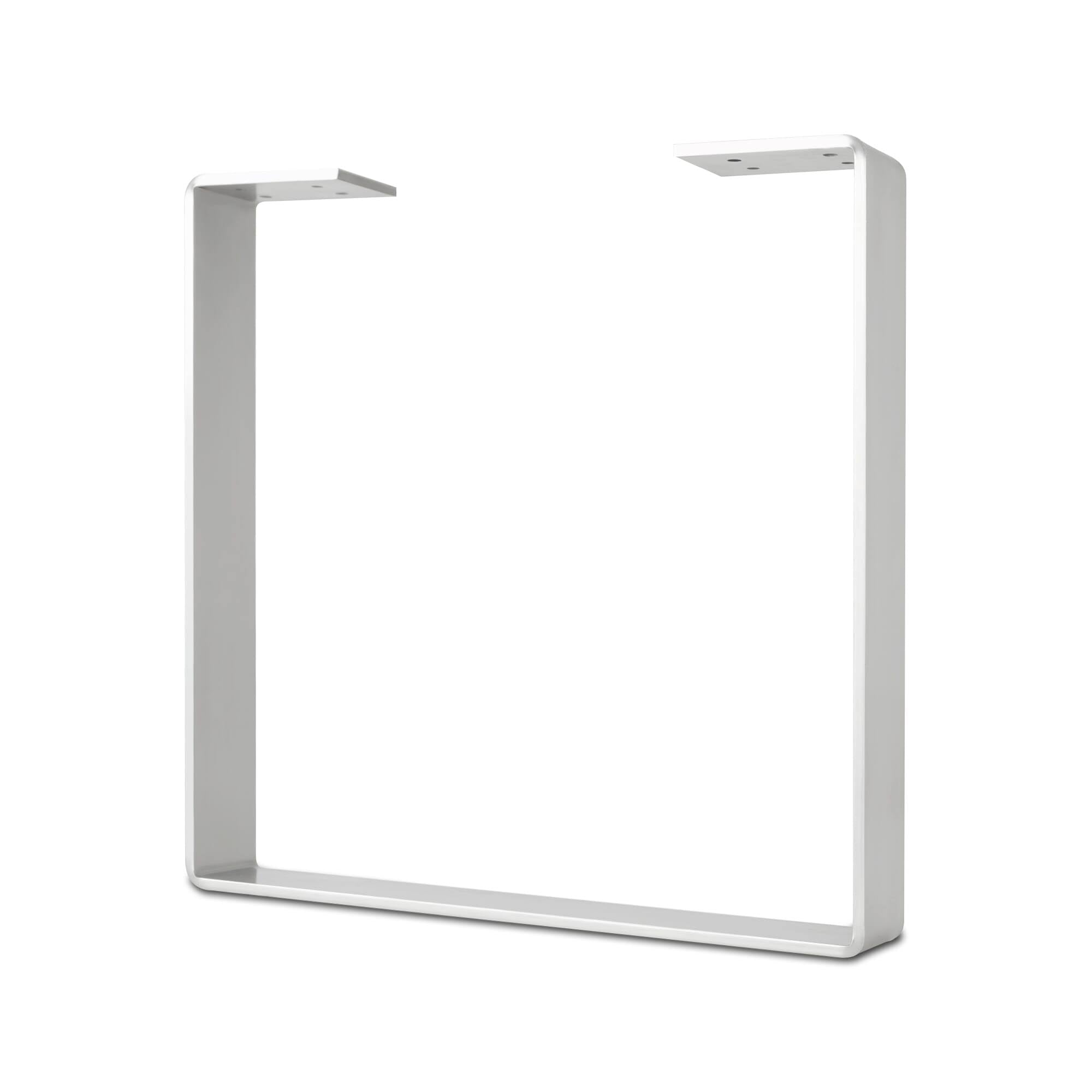 White U-Shape Flat Bar Table Leg and Bench Base A54743