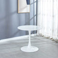 White Tulip Table Mid-century Dining Table with Round Mdf Table Top F888091