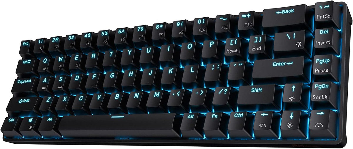Black 68 Keys Compact Mechanical Keyboard R73566