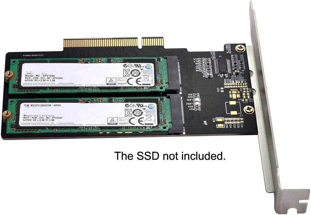 Dual NVME M.2 AHCI to PCIE Express 3.0 Gen3 Raid Card V26350