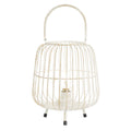 White Metal Caged Lantern T281390