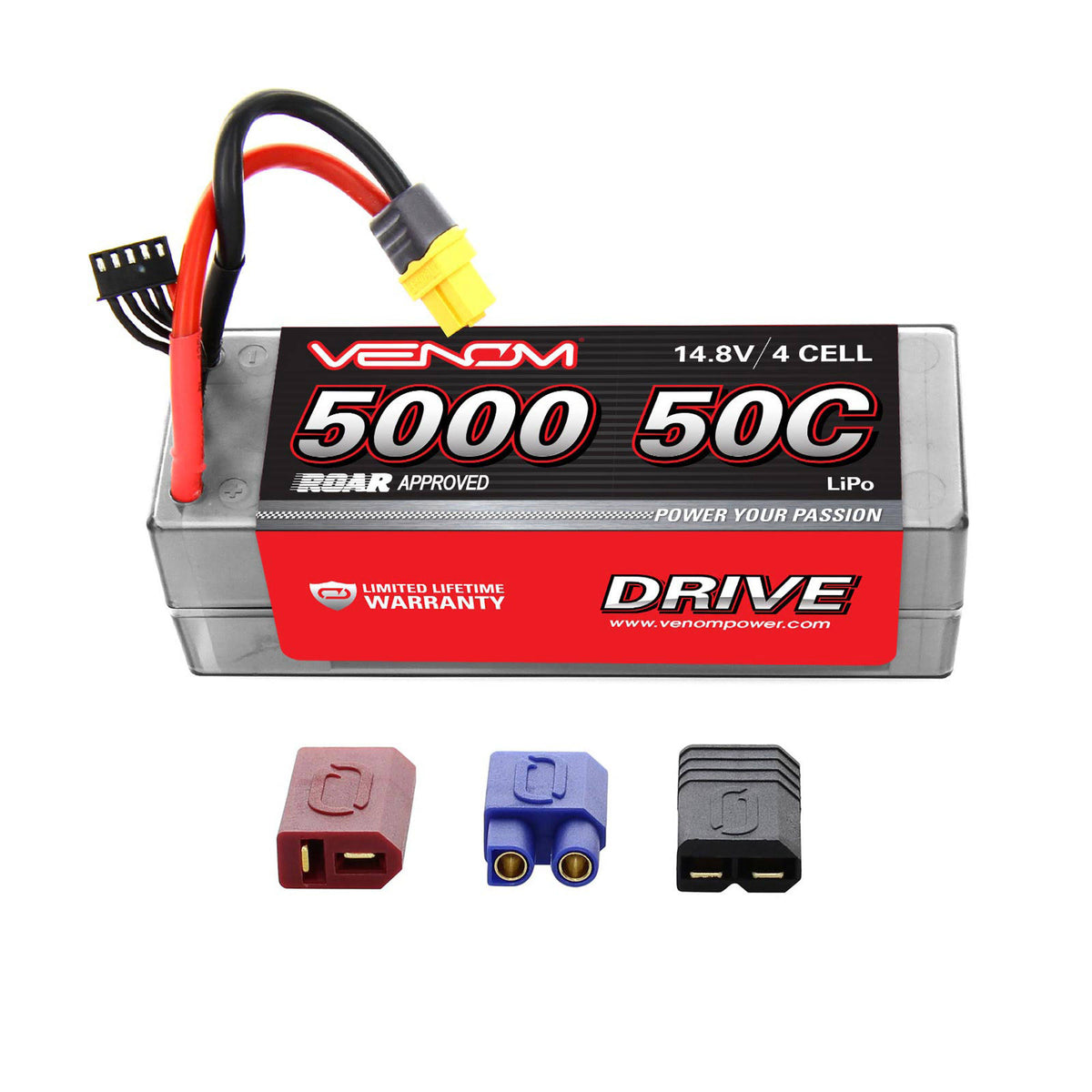 50C 4S 5000mAh 14.8V Hard Case Lipo Battery X4034