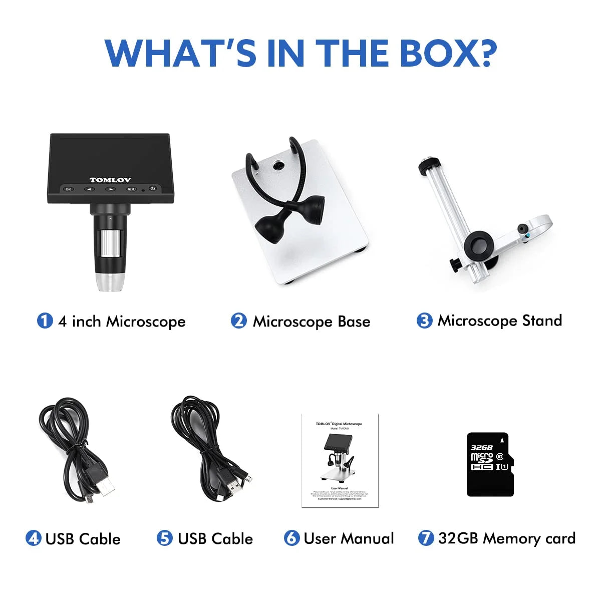 4.3" USB Digital Microscope with 10 LED Lights V163588