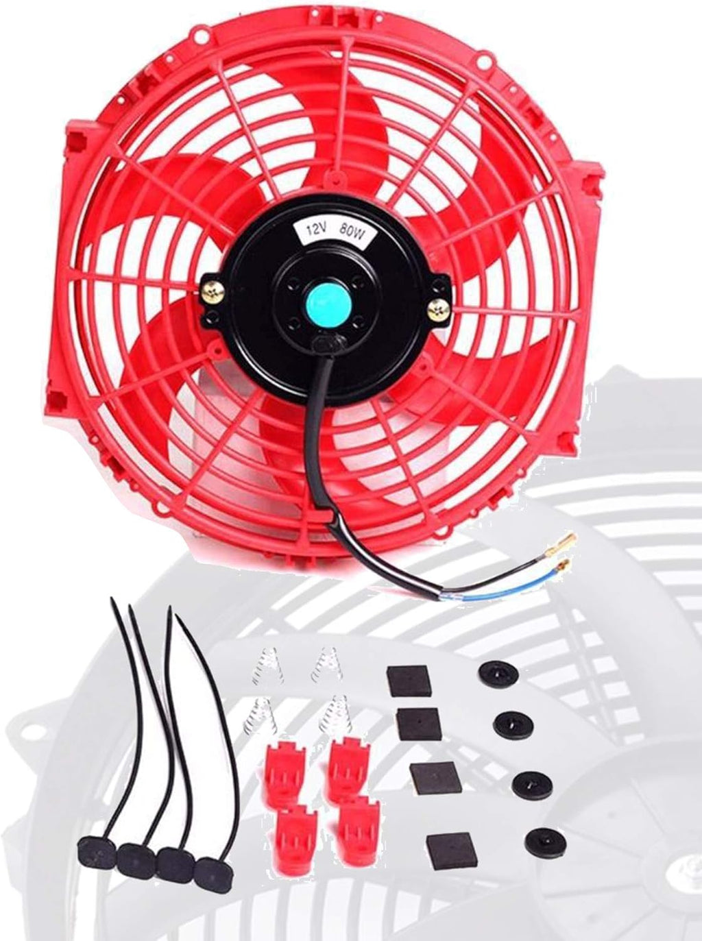 16" Universal Slim Electric Radiator Cooling Fan 12V Pack of 2 Y2221