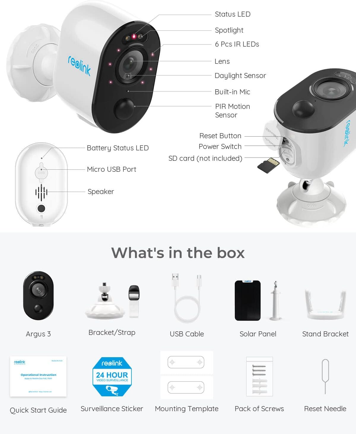 Wireless Solar Powered Security Camera with Motion Activated Light E310113