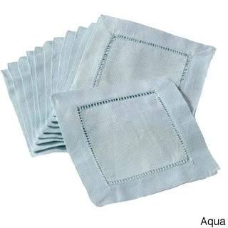 Mustard Set of 12 Square Hemstitch Cocktail Napkin R687