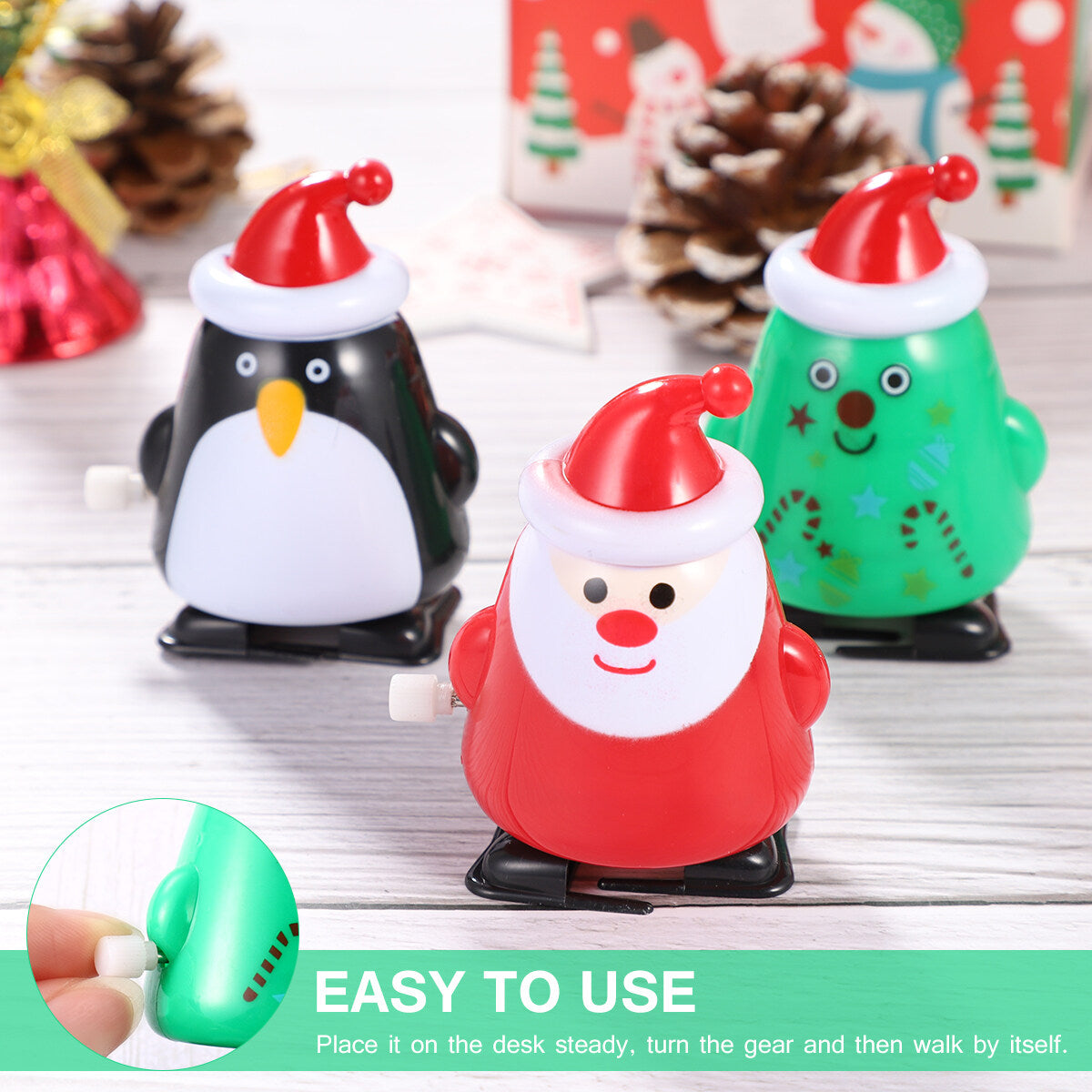 8pcs Christmas Wind Up Toys J686