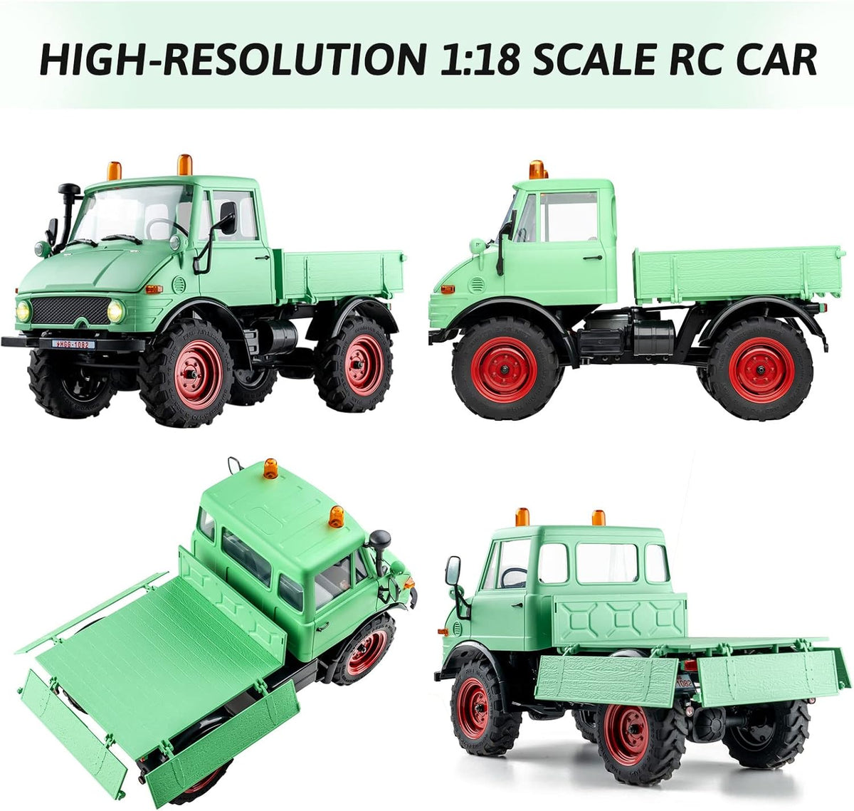 1/18 RC Crawler RTR 3-Ch 2.4GHz 4WD RC Car with LED Lights U705367