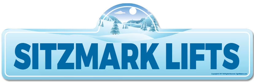 Skiing Skier Snowboarder Décor Sign C662557