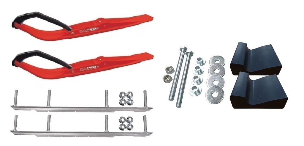 Red Razor Snowmobile Skis Complete Kit R29177