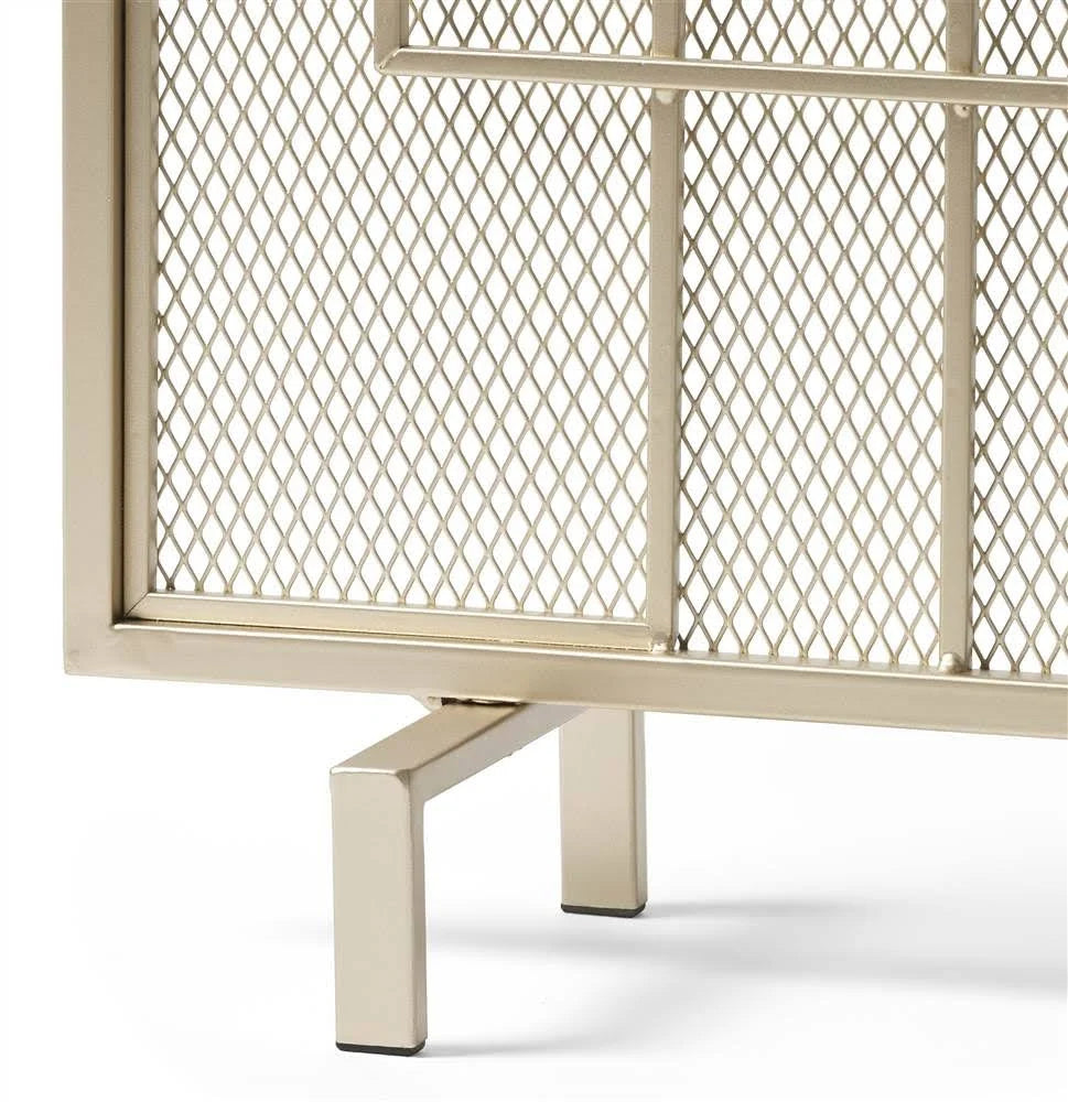 Gold Single Panel Iron Fire Screen M701115