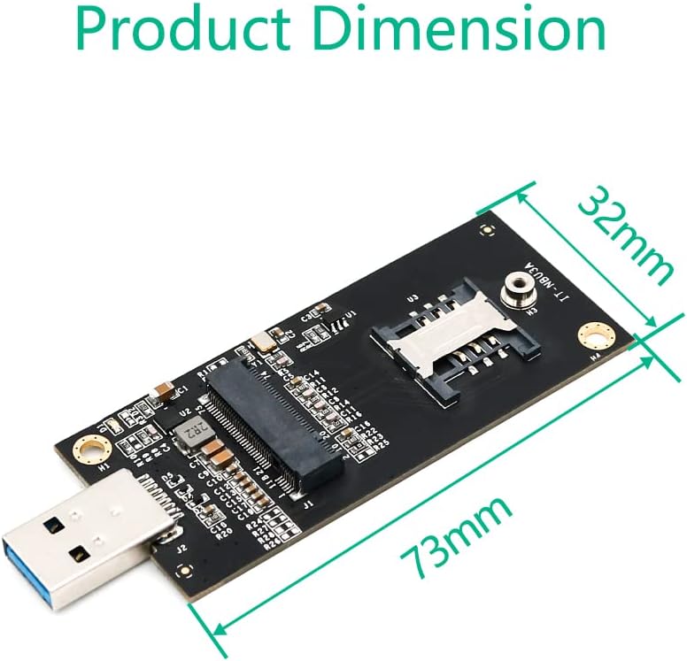 USB to NGFF M.2 Key B Adapter Enclosure with Sim Card Slot I583